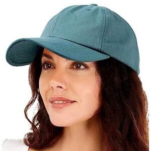 LVAIZ Women's Teal Satin Lined Baseball Cap Hat NEW